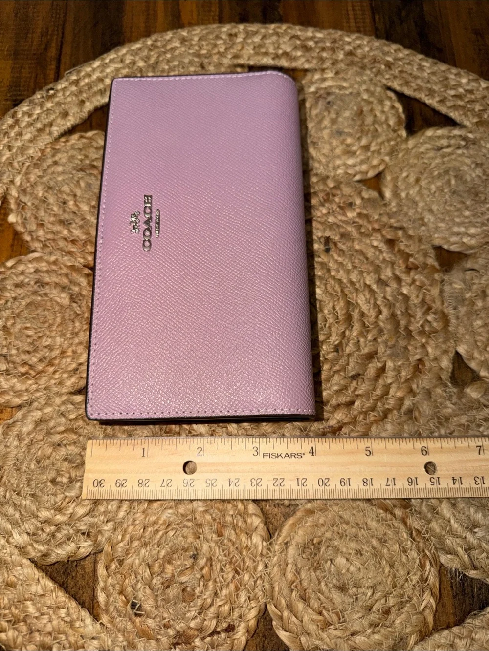 Coach Lavender Leather Continental Wallet